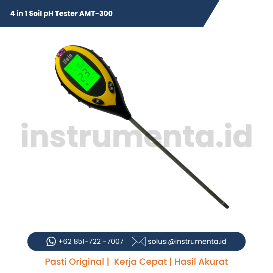 Jual 4 in 1 Soil pH Tester AMT-300 Alat Ukur pH dan Kelembaban Tanah Digital Multifungsi
